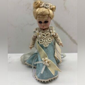 Vintage Madame Alexander Doll Porcelain Blue Edwardian Lady Collectable Doll